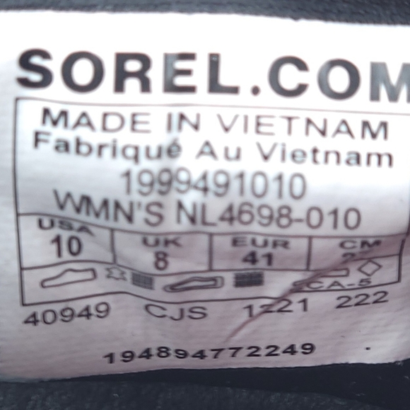 Sorel Black and White Sneakers - Picture 6 of 10